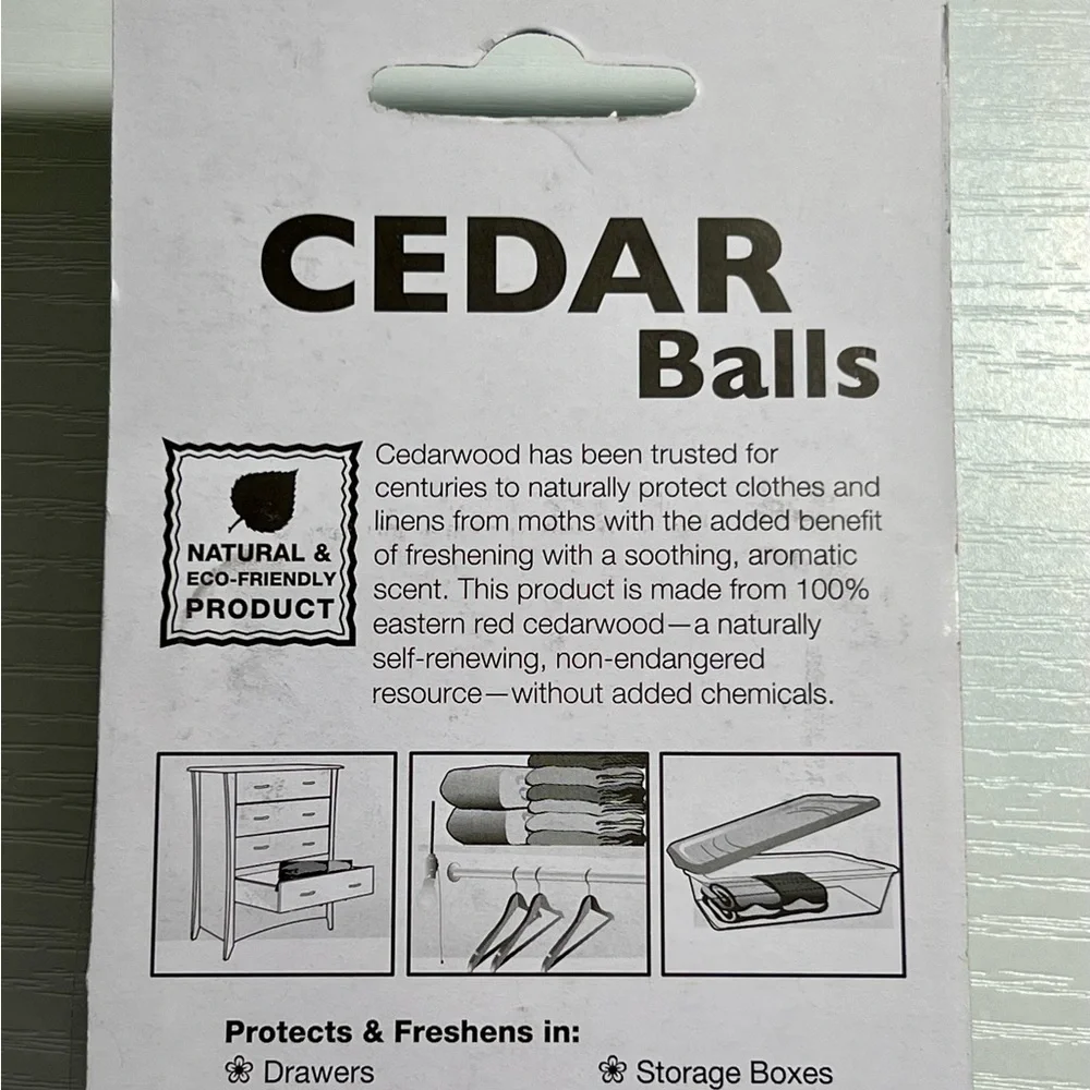 Natural Cedar Balls for Storage Containers or Drawers - Eco-Friendly!